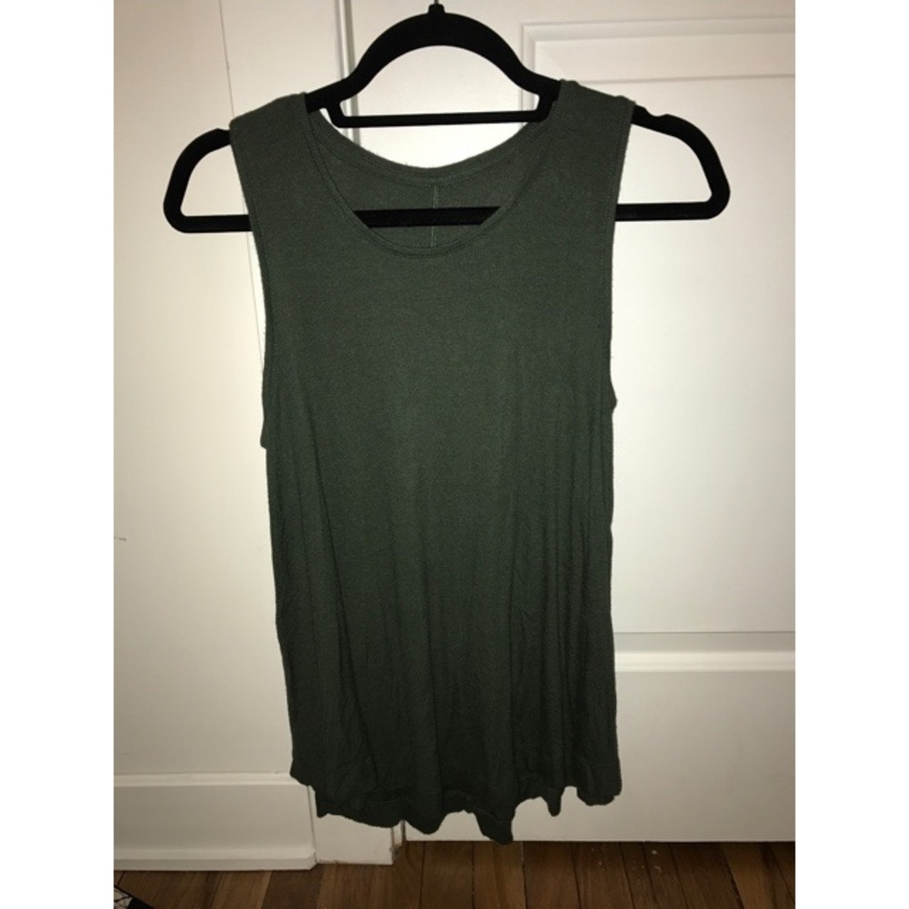 Dark Green Flowy Tank